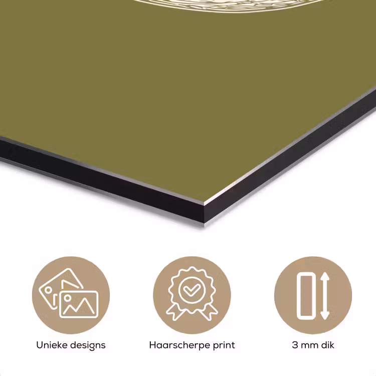 Aluminium schilderij - Avocado - Minimalistisch - Illustratie - Groen — 7