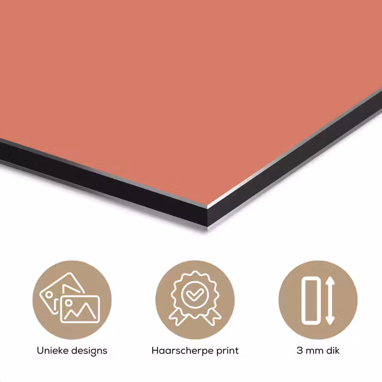Aluminium schilderij - Minimalistisch - Illustratie - Aardbei - Tak — 7