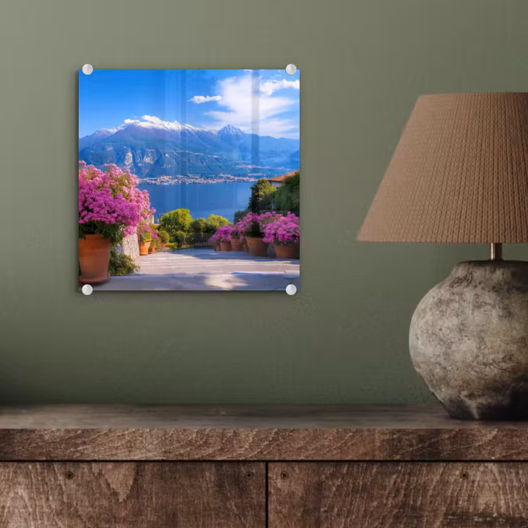 Glas schilderij - Lake Como - Italië - Landschap — 4