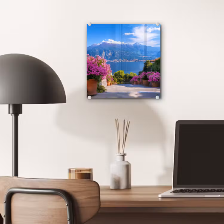 Glas schilderij - Lake Como - Italië - Landschap — 7