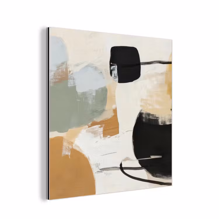 Aluminium schilderij - Abstracte Vormen Verfstreken