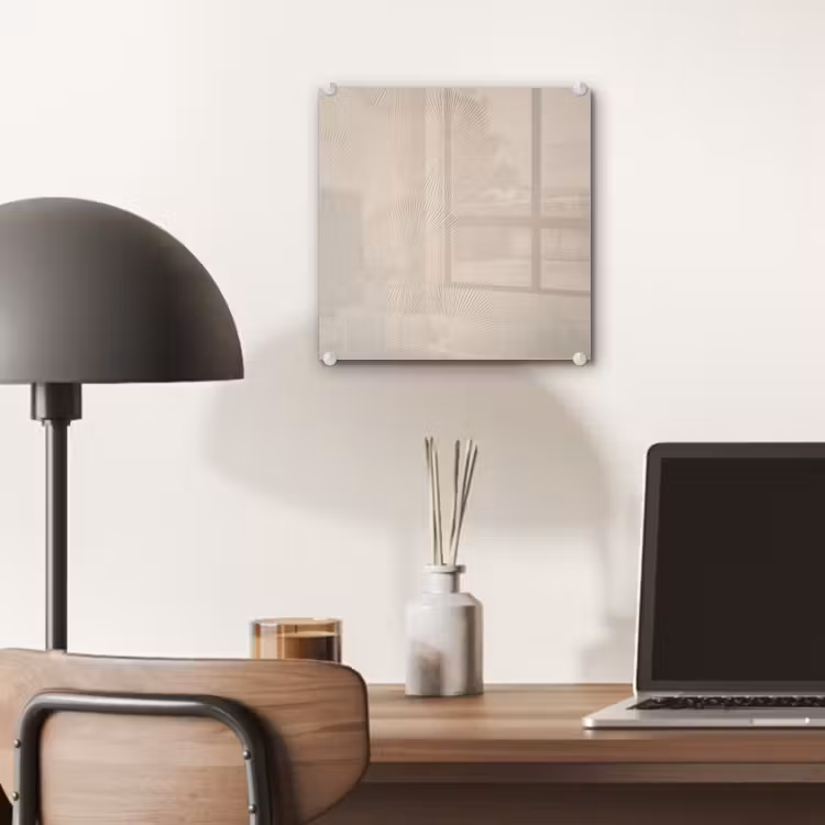 Glas schilderij - Japandi - Beige - Modern — 7