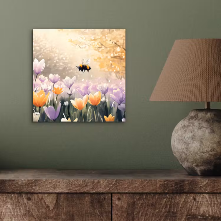 Aluminium schilderij - Viooltjes - bij - Zonlicht — 3