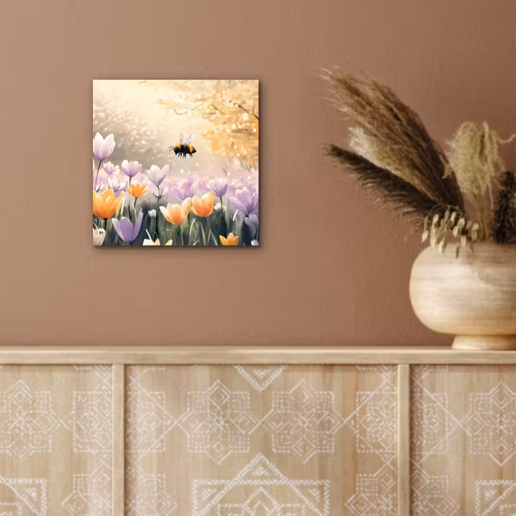 Aluminium schilderij - Viooltjes - bij - Zonlicht — 5