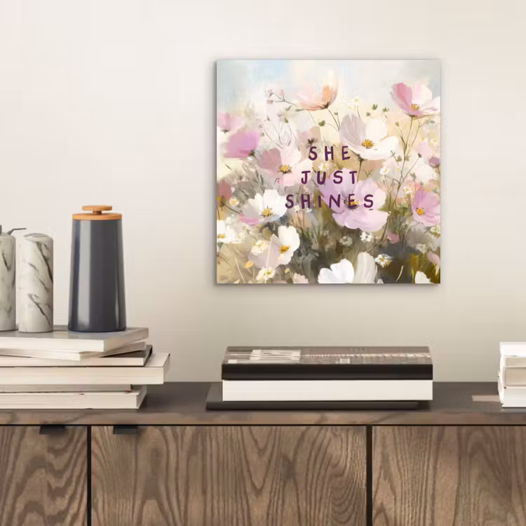 Aluminium schilderij - Quote - Bloemen - Schilderachtig — 2