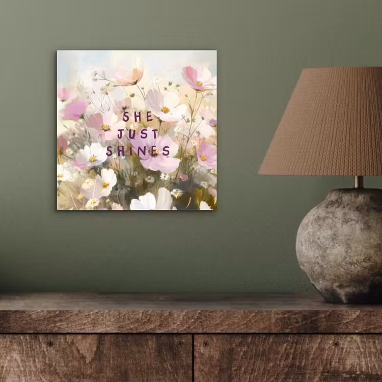 Aluminium schilderij - Quote - Bloemen - Schilderachtig — 3