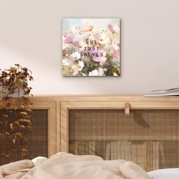 Aluminium schilderij - Quote - Bloemen - Schilderachtig — 4