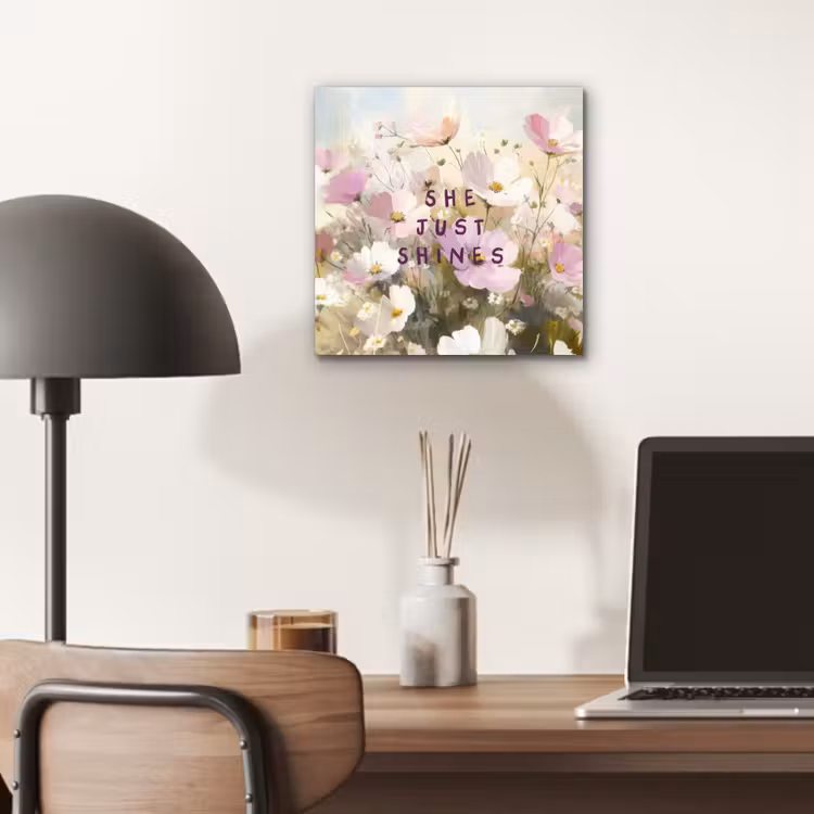 Aluminium schilderij - Quote - Bloemen - Schilderachtig — 6