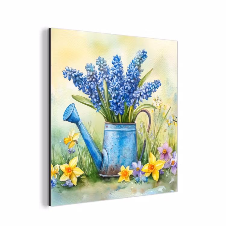 Aluminium schilderij - Gieter - Lavendel - Bloesems — 1