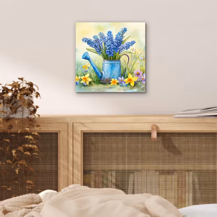 Aluminium schilderij - Gieter - Lavendel - Bloesems — 4