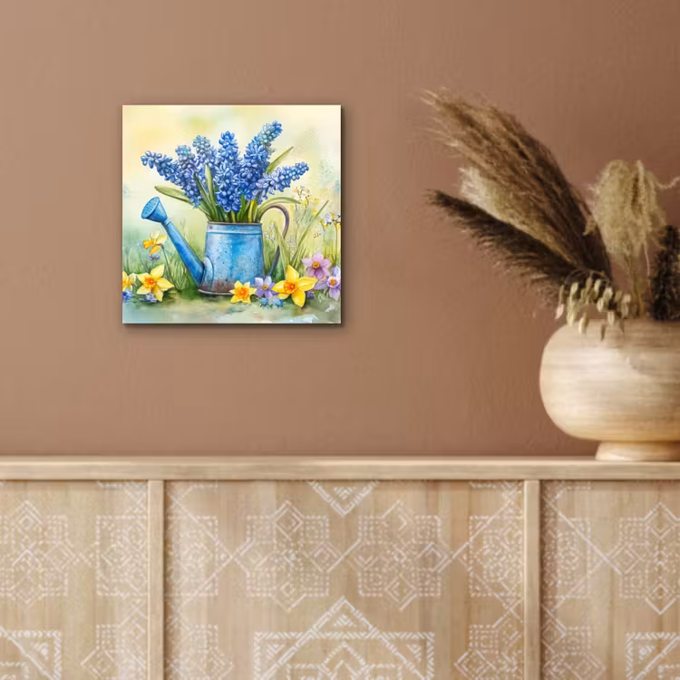 Aluminium schilderij - Gieter - Lavendel - Bloesems — 5