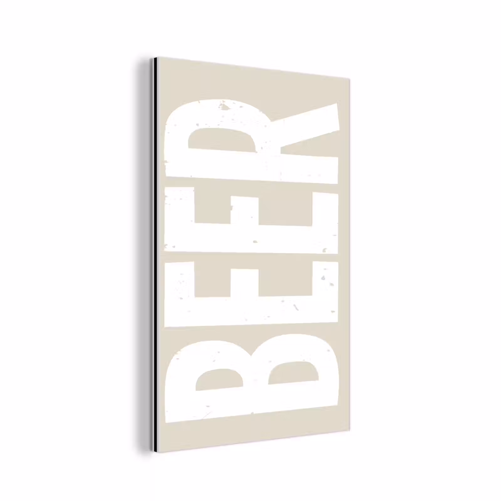 Aluminium schilderij - Beer - Japandi - Beige - Decoratie — 1