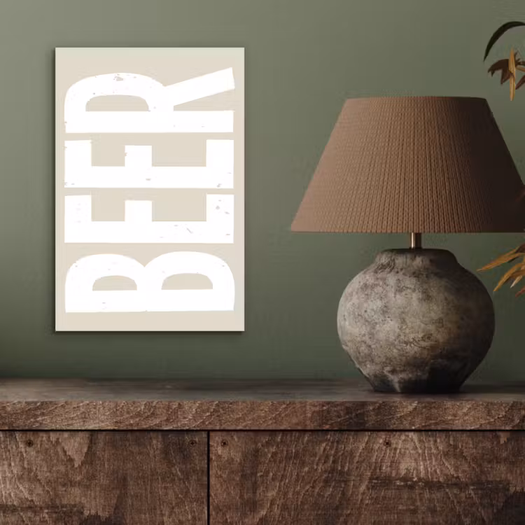 Aluminium schilderij - Beer - Japandi - Beige - Decoratie — 3
