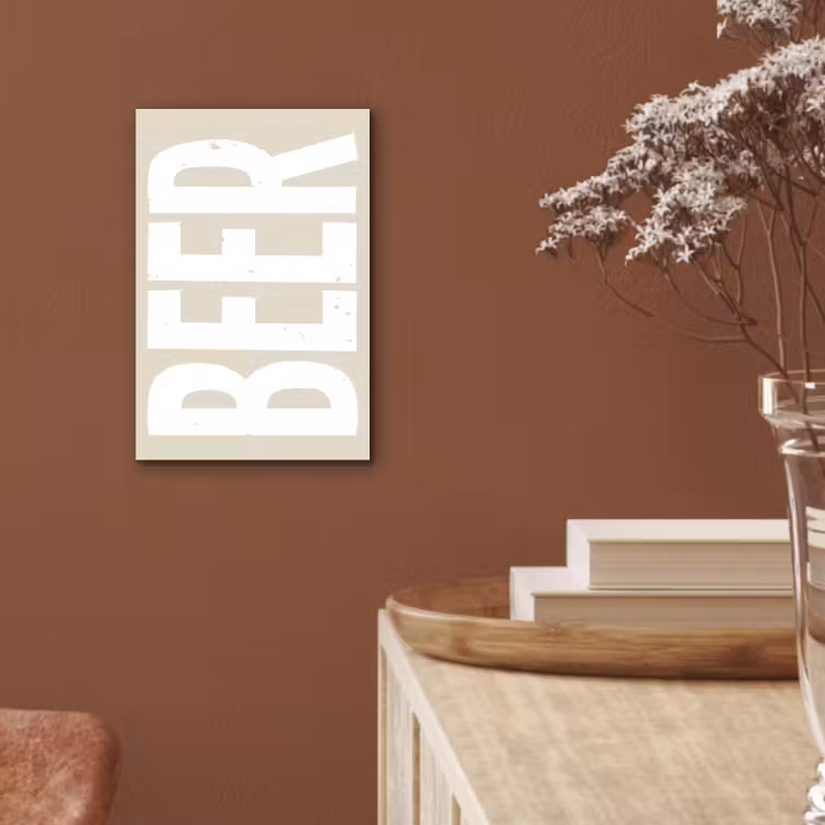 Aluminium schilderij - Beer - Japandi - Beige - Decoratie — 5