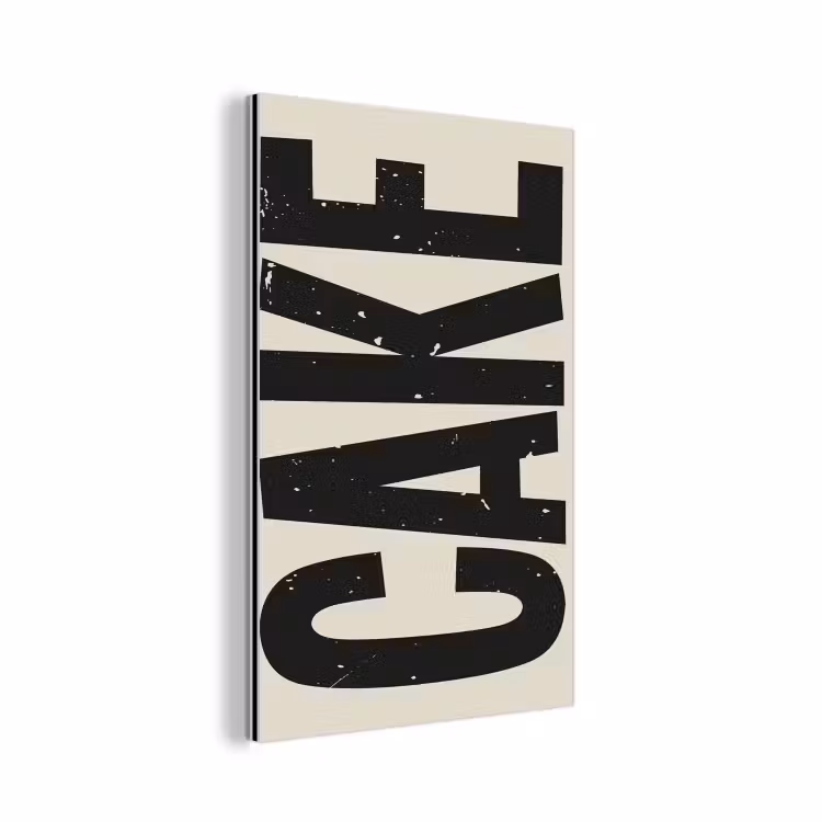 Aluminium schilderij - Beige - Japandi - Cake - Decoratie — 1