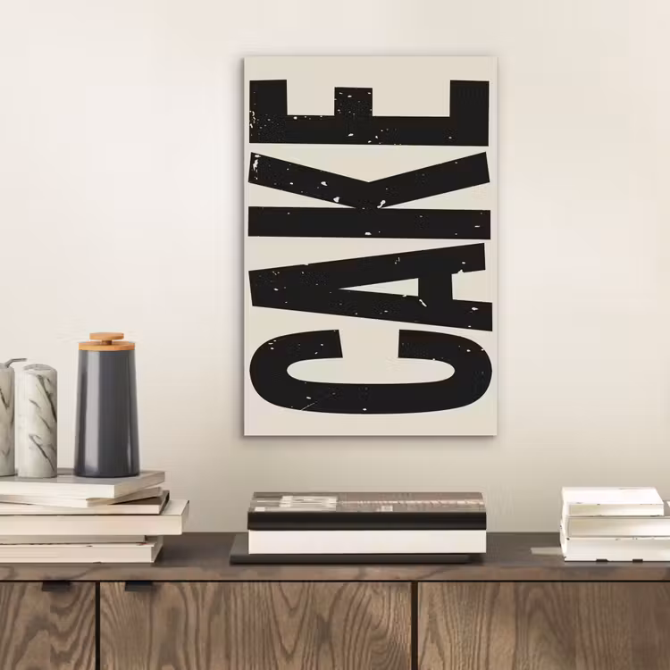 Aluminium schilderij - Beige - Japandi - Cake - Decoratie — 2