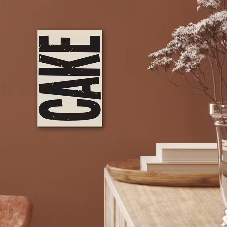 Aluminium schilderij - Beige - Japandi - Cake - Decoratie — 5