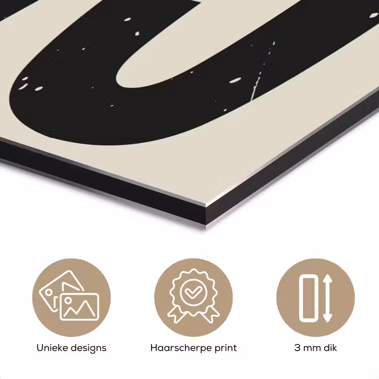 Aluminium schilderij - Beige - Japandi - Cake - Decoratie — 7