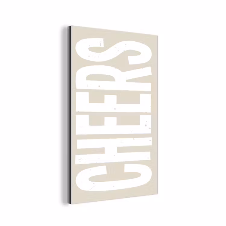 Aluminium schilderij - Cheers - Feest - Japandi - Vintage — 1