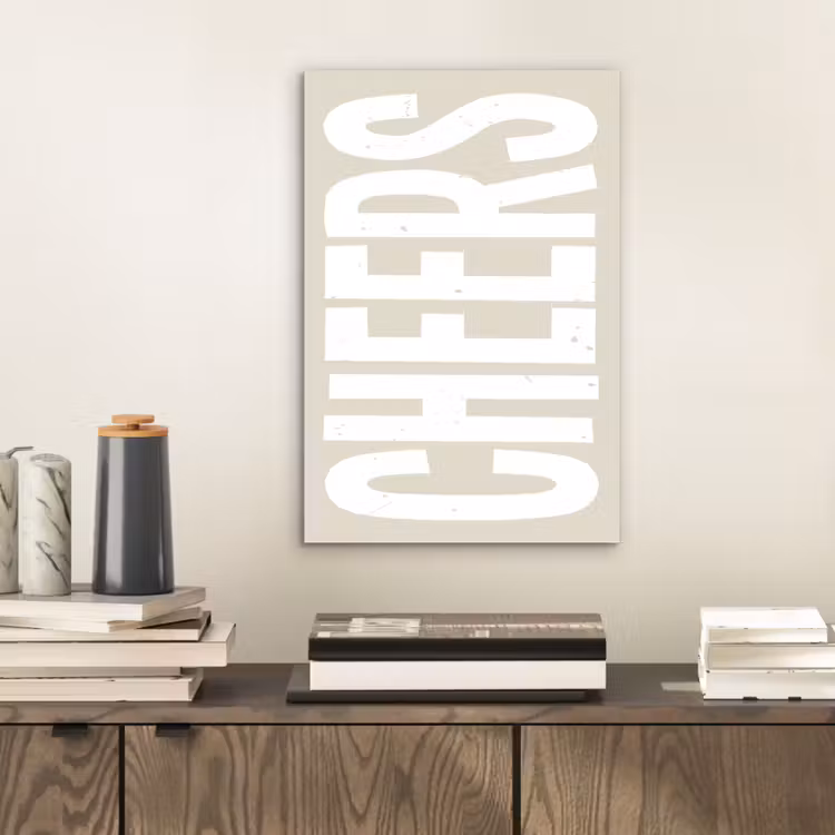 Aluminium schilderij - Cheers - Feest - Japandi - Vintage — 2