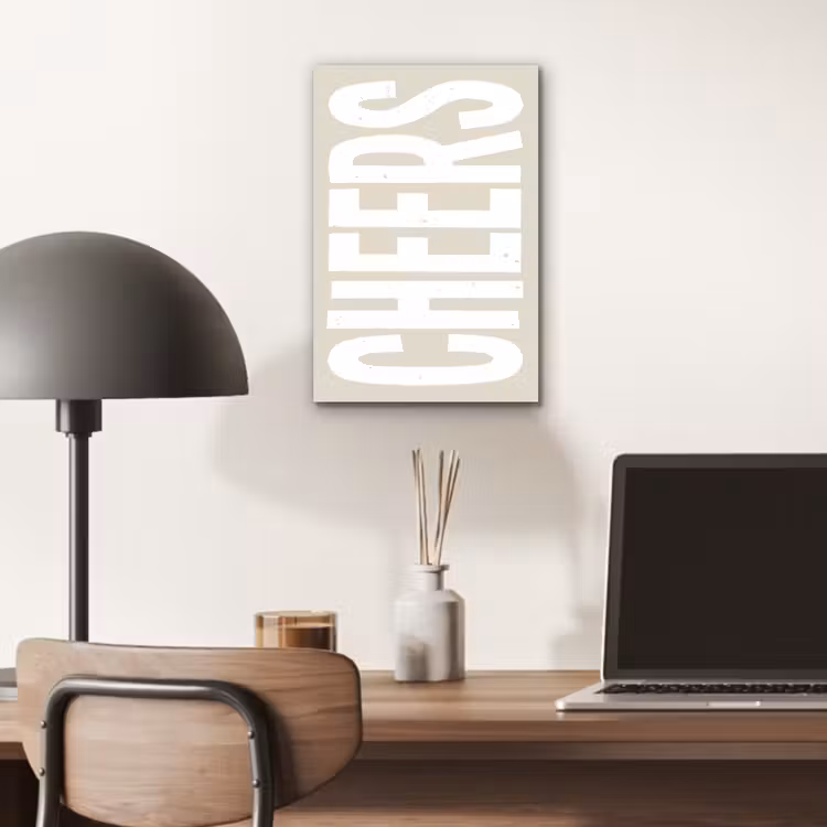 Aluminium schilderij - Cheers - Feest - Japandi - Vintage — 6