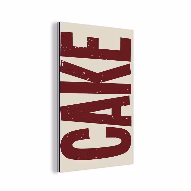 Aluminium schilderij - Red - Cake - Decoratie - Eten — 1