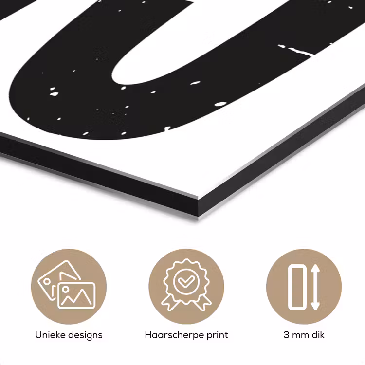 Aluminium schilderij - Zwart - Cake - Eten - Decoratie — 7
