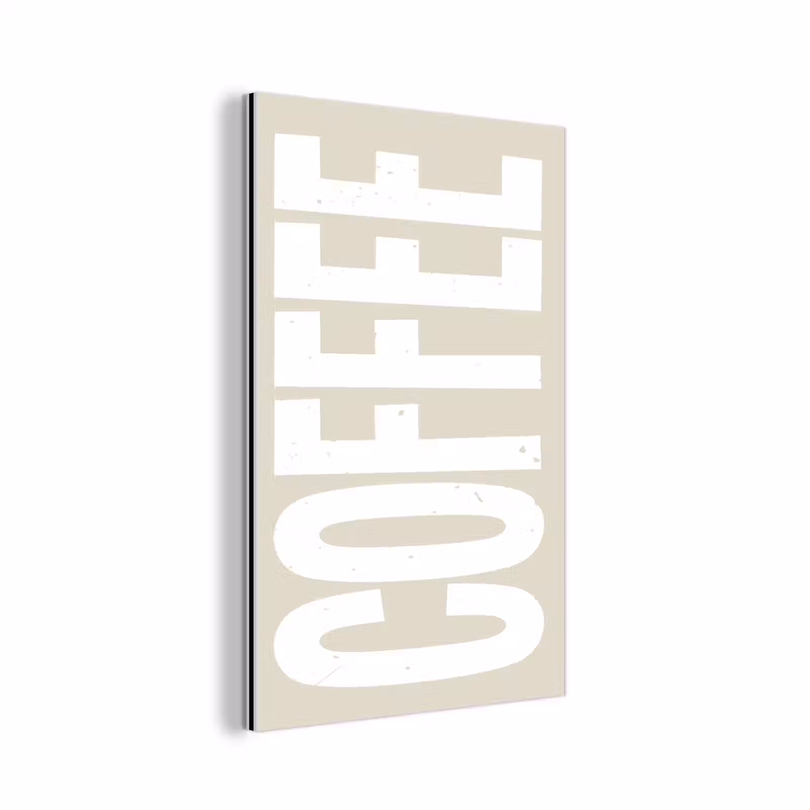 Aluminium schilderij - Wit - Koffie - Vintage - Decoratie — 1