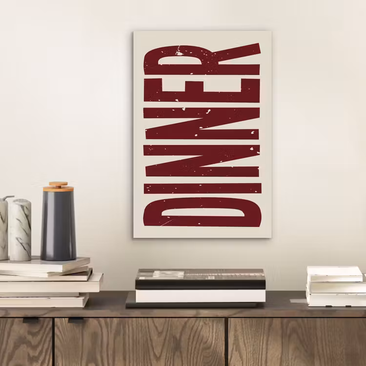 Aluminium schilderij - Eten - Decoratie - Rood - Vintage — 2