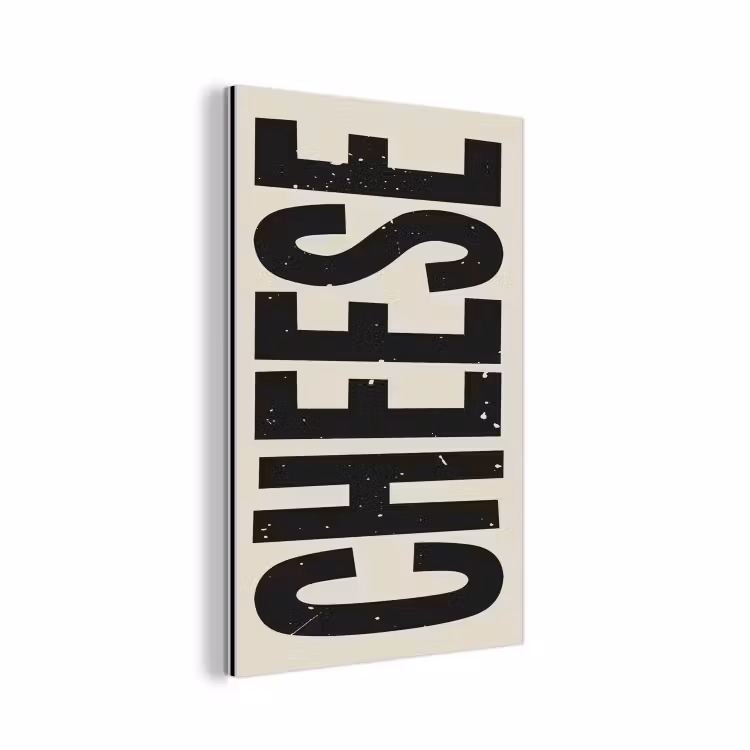 Aluminium schilderij - Kaas - Decoratie - Beige - Cheese — 1
