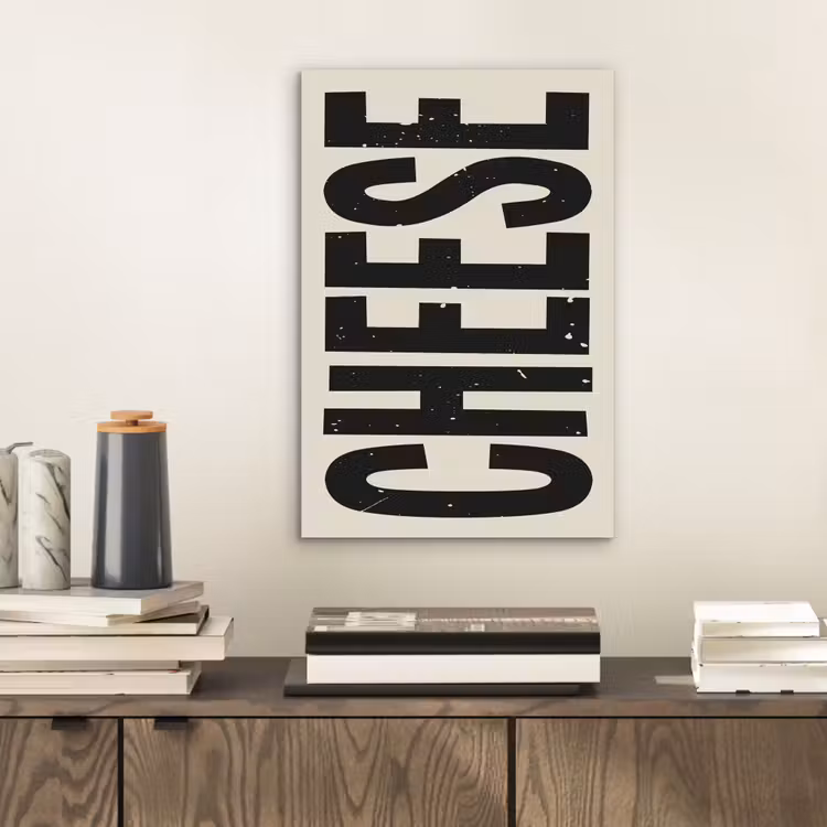 Aluminium schilderij - Kaas - Decoratie - Beige - Cheese — 2