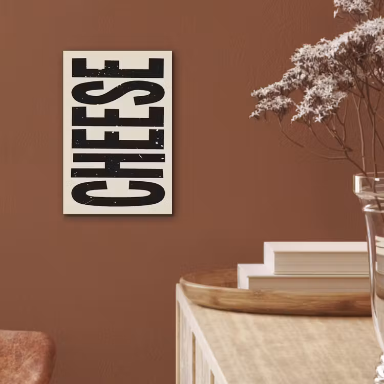 Aluminium schilderij - Kaas - Decoratie - Beige - Cheese — 5