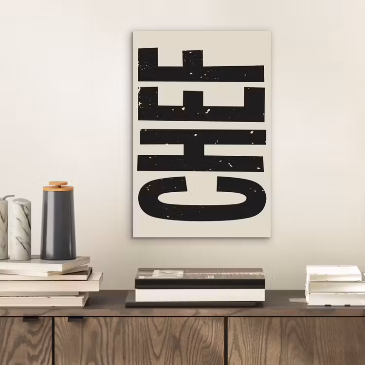 Aluminium schilderij - Vintage - Chef - Japandi - Zwart — 2