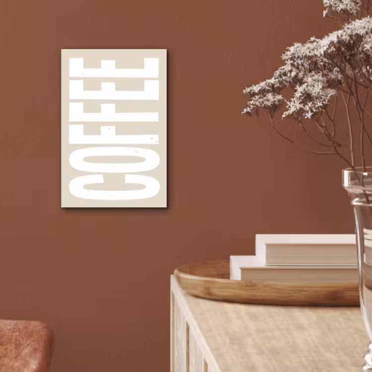 Aluminium schilderij - Wit - Koffie - Vintage - Decoratie — 5