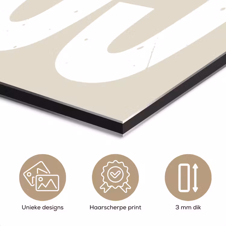Aluminium schilderij - Wit - Koffie - Vintage - Decoratie — 7