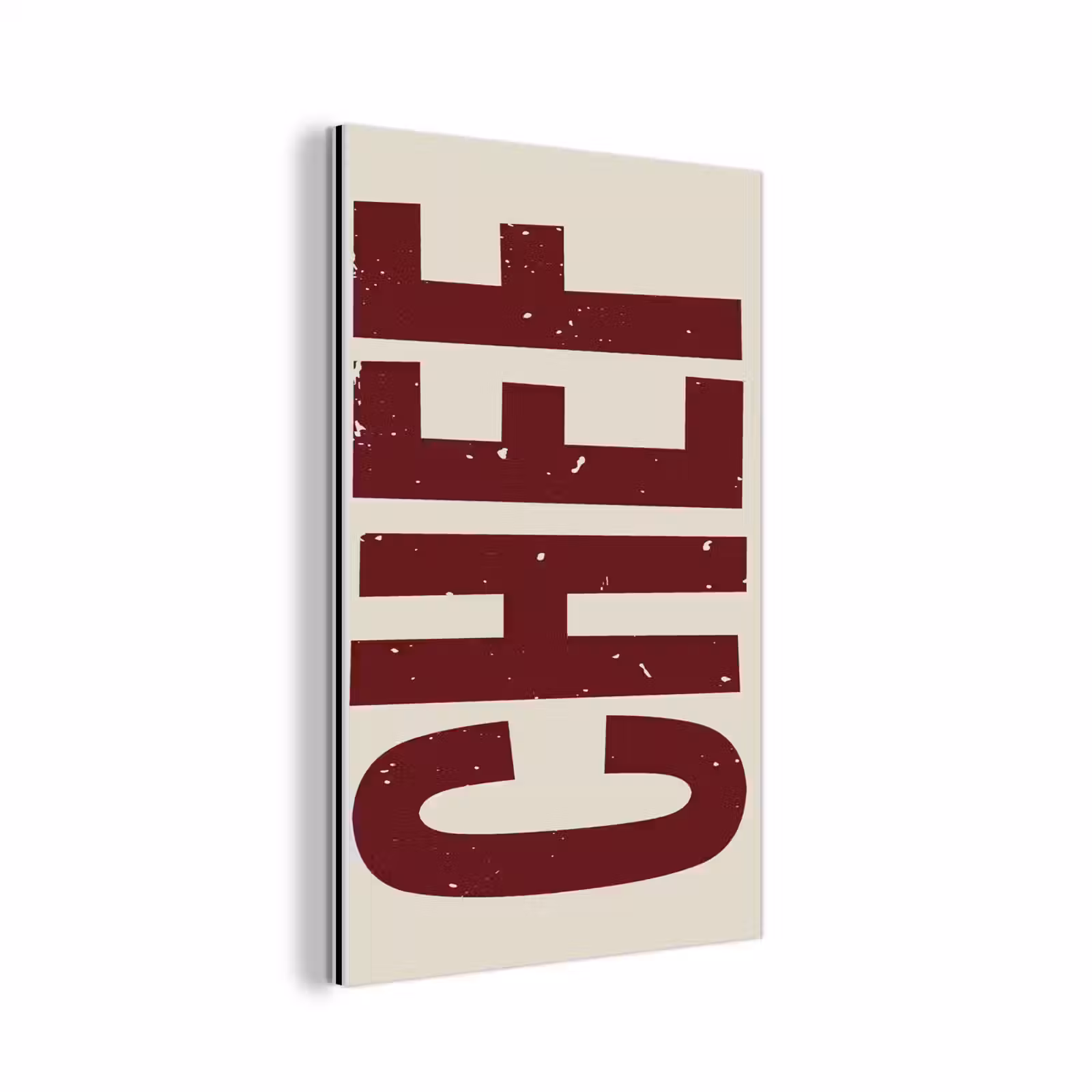 Aluminium schilderij - Chef - Rood - Japandi - Vintage — 1