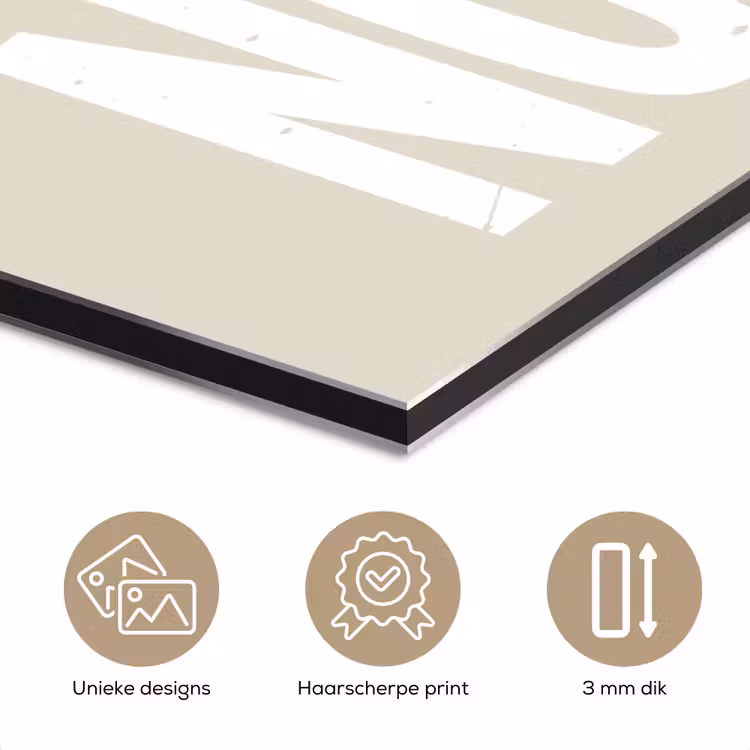 Aluminium schilderij - Beige - Vintage - Japandi - Decoratie — 7