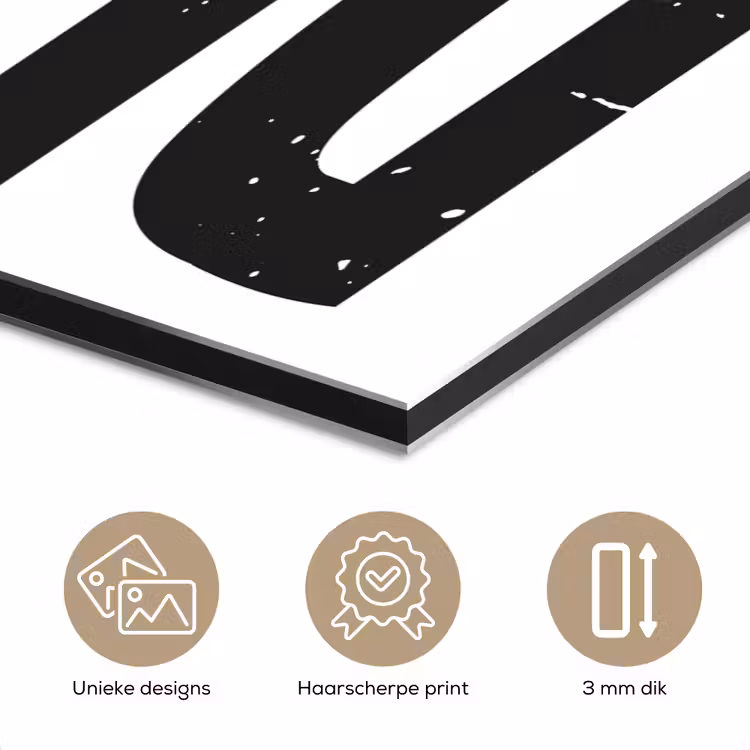 Aluminium schilderij - Drink - Zwart - Wit - Decoratie — 7