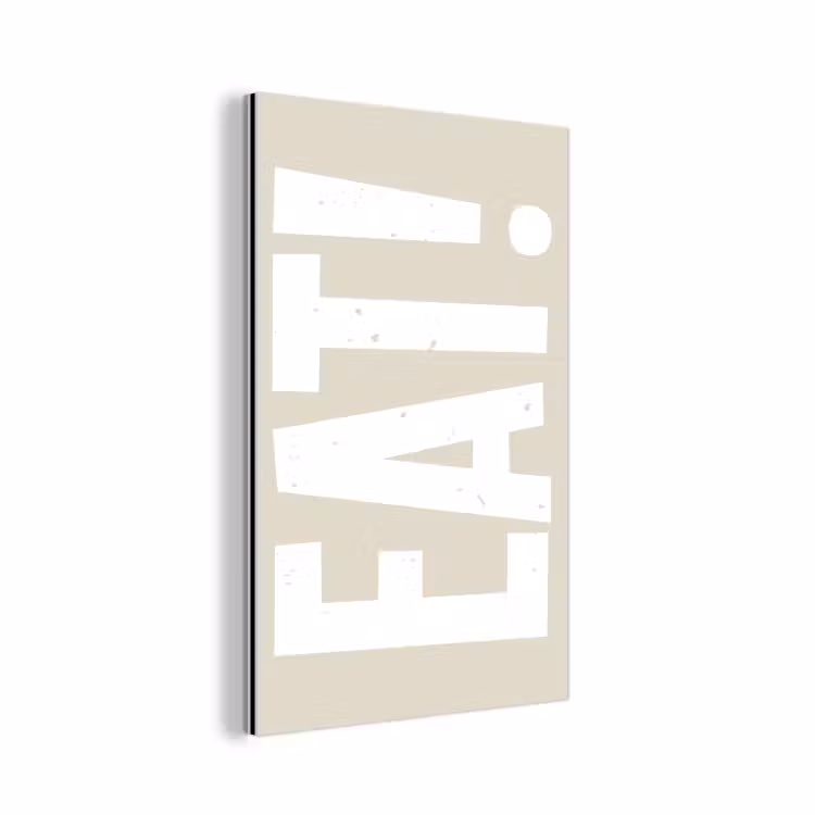 Aluminium schilderij - Eten - Decoratie - Beige - Wit — 1