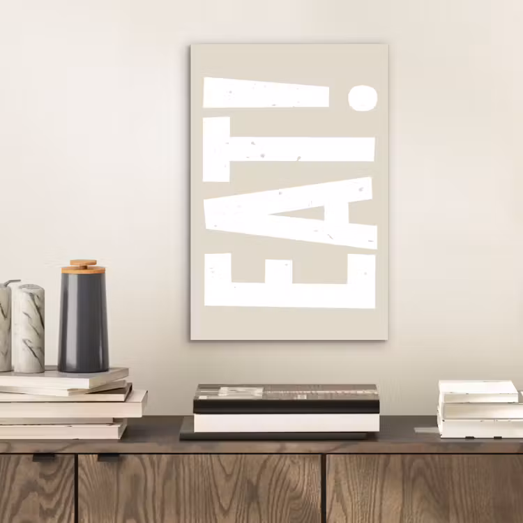 Aluminium schilderij - Eten - Decoratie - Beige - Wit — 2