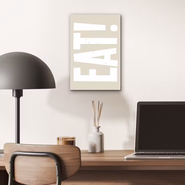 Aluminium schilderij - Eten - Decoratie - Beige - Wit — 6