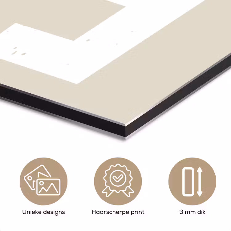 Aluminium schilderij - Eten - Decoratie - Beige - Wit — 7