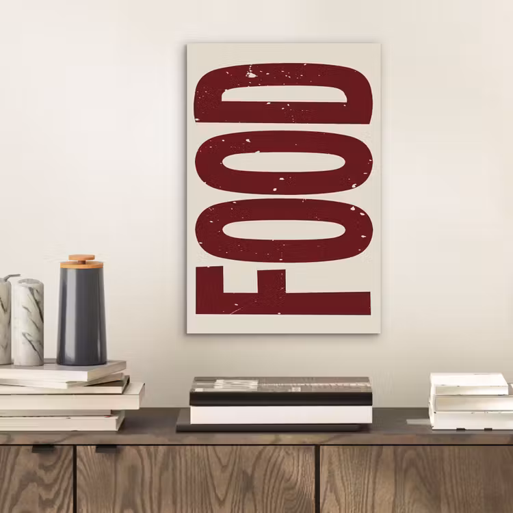 Aluminium schilderij - Eten - Japandi - Rood - Decoratie — 2