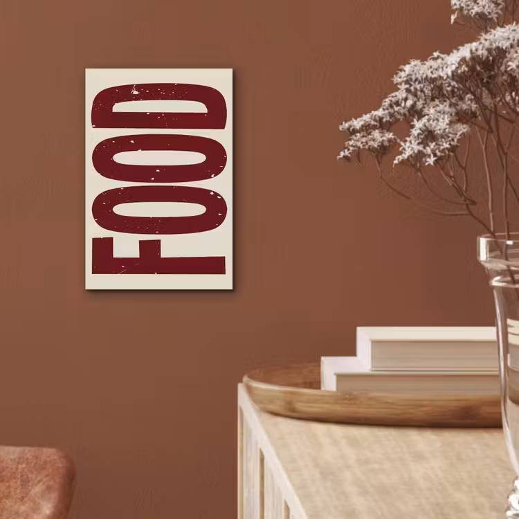 Aluminium schilderij - Eten - Japandi - Rood - Decoratie — 5