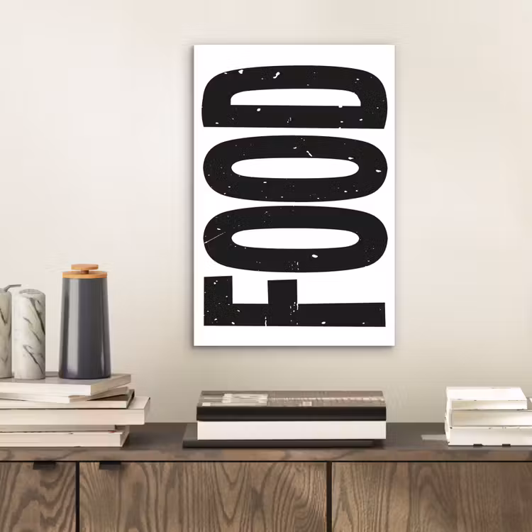 Aluminium schilderij - Food - Zwart - Wit - Decoratie — 2
