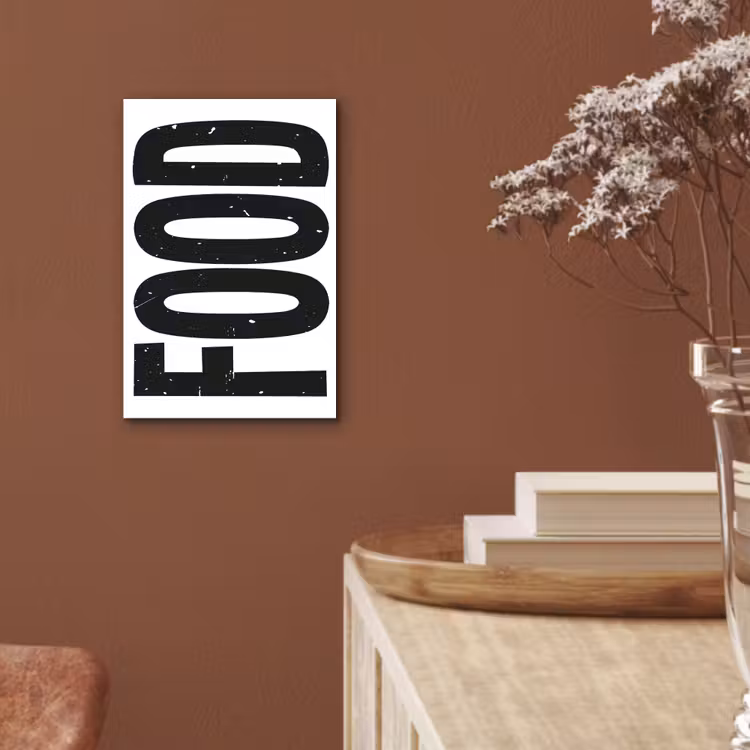 Aluminium schilderij - Food - Zwart - Wit - Decoratie — 5