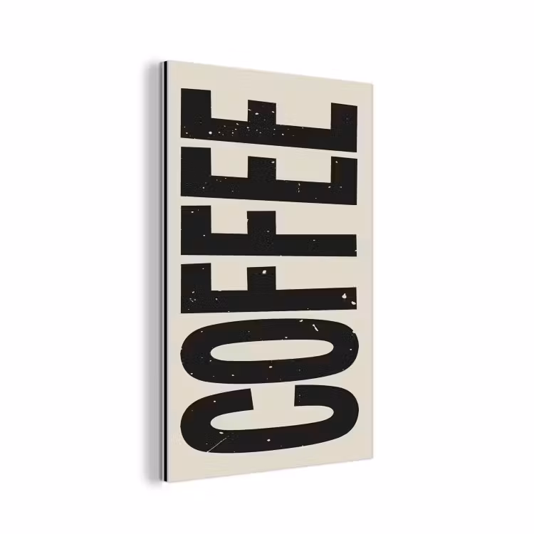 Aluminium schilderij - Japandi - Koffie - Decoratie - Vintage — 1