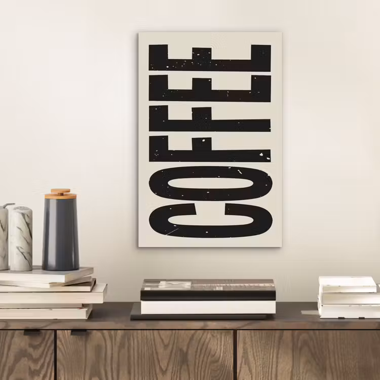 Aluminium schilderij - Japandi - Koffie - Decoratie - Vintage — 2
