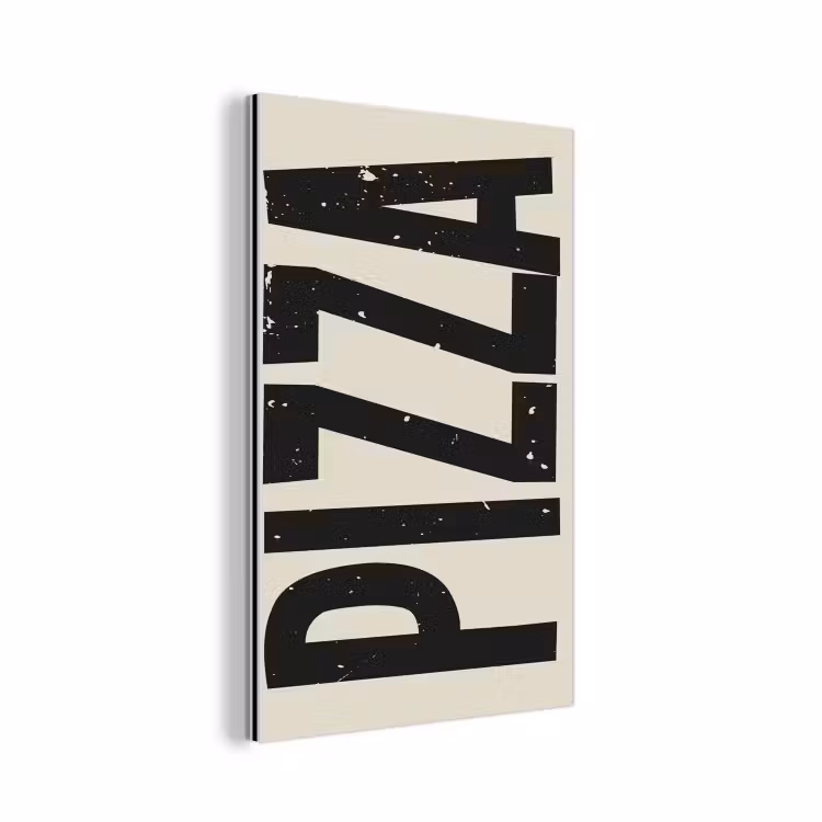 Aluminium schilderij - Pizza - Decoratie - Japandi - Vintage — 1
