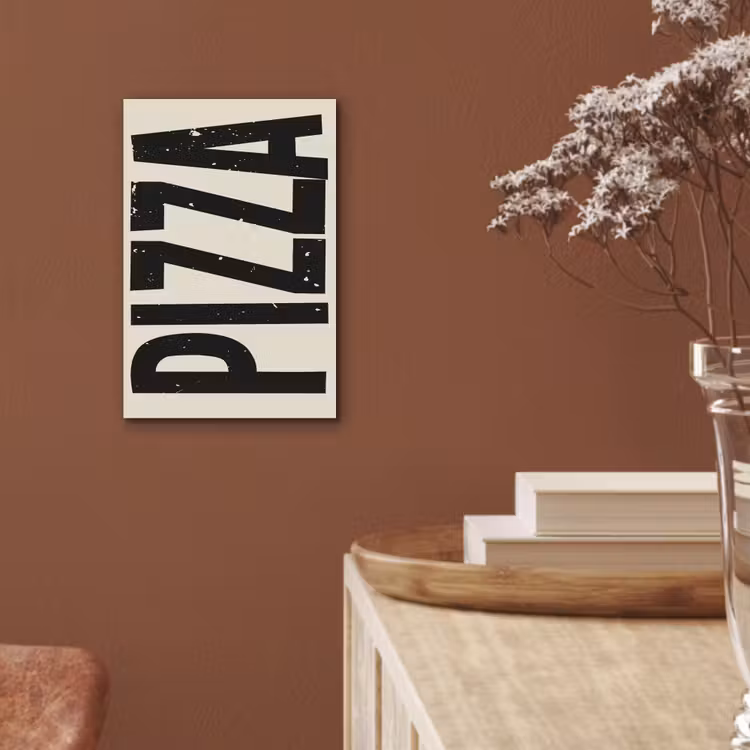 Aluminium schilderij - Pizza - Decoratie - Japandi - Vintage — 5